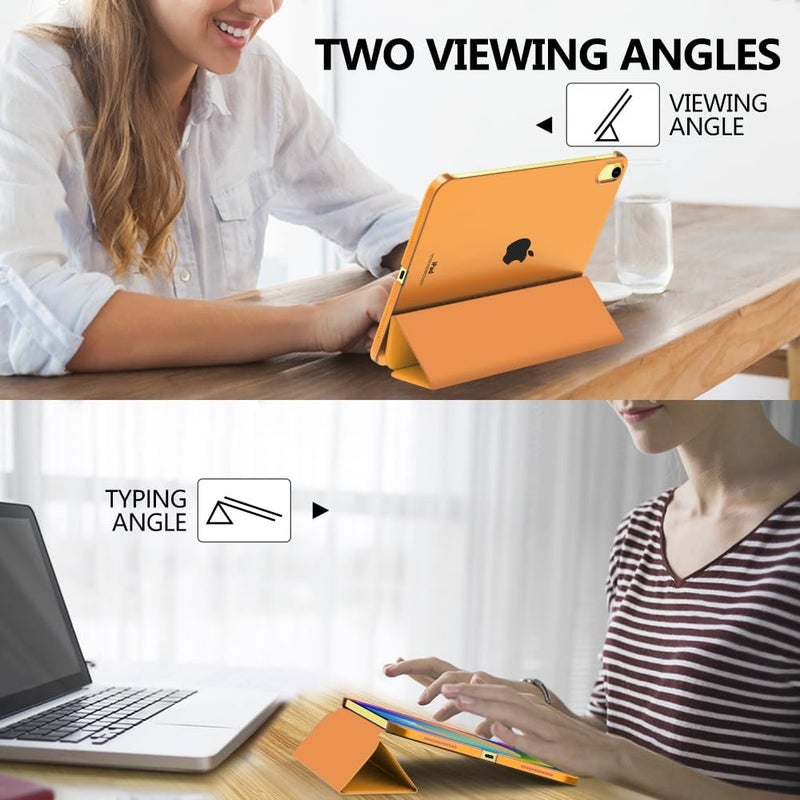 MoKo غطاء لجهاز iPad (A16) الجيل 11 بحجم 11 بوصة 2025، غطاء لجهاز iPad الجيل 10 بحجم 10.9 بوصة 2022، غطاء ذكي رقيق مع ظهر شفاف من PC، يدعم Touch ID، استيقاظ/نوم تلقائي، بابايا - Image 5